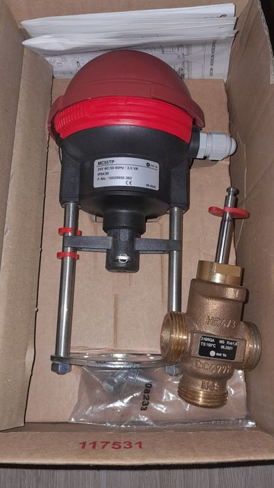 Siłownik TA-MC55/24VAC + Zawór regulacyjny IMI CV316 RGA dn15