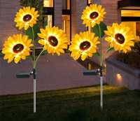 Соняшник садовий газонний світильник декор на  сонячній батареї