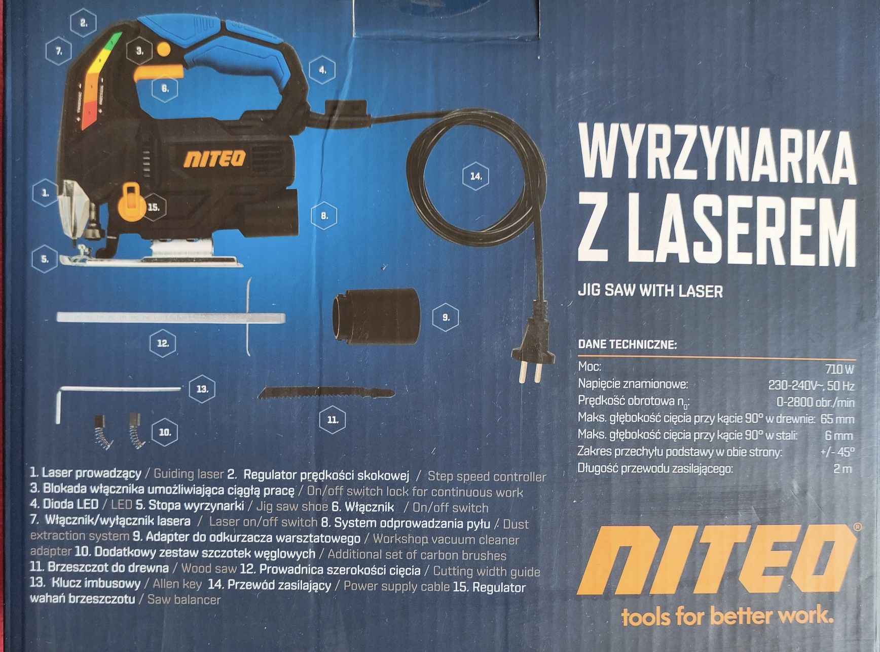 Wyrzynarka z laserem 710W