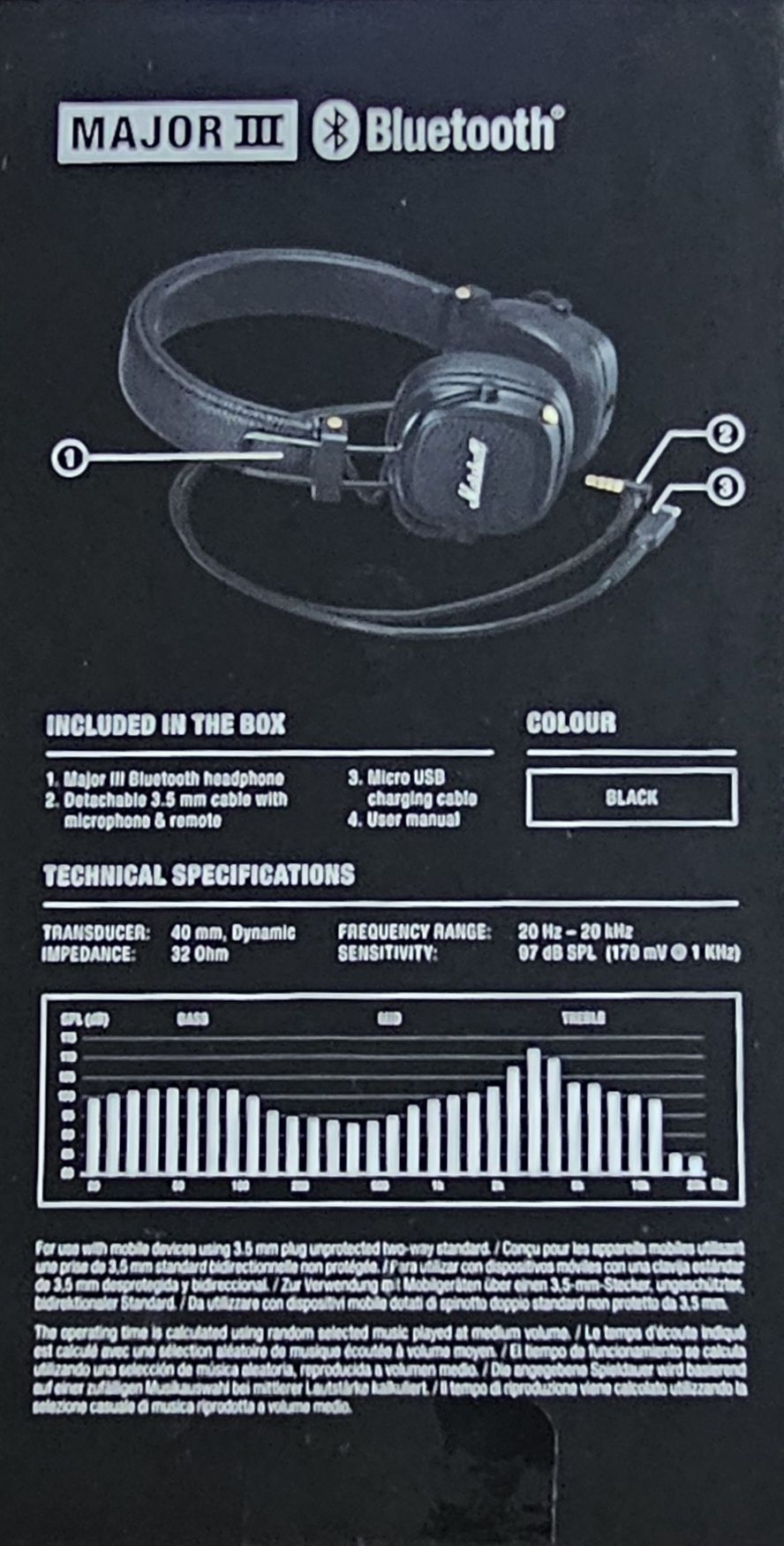 Słuchawki bezprzewodowe Marshall Major III  Bluetooth