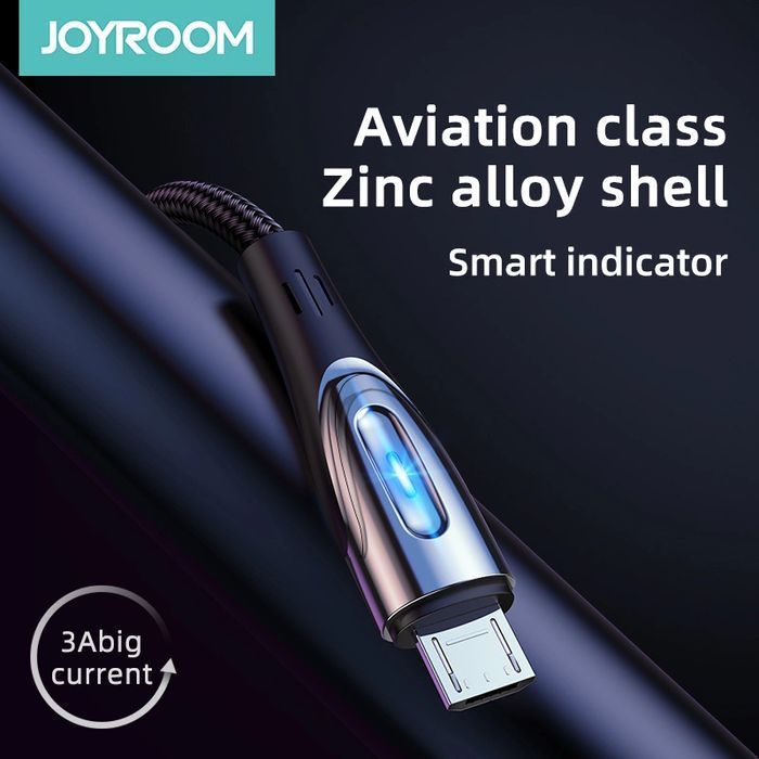 Kabel USB-A - micro USB Joyroom S-M411 3A 1.2m z wskaźnikiem ładowania
