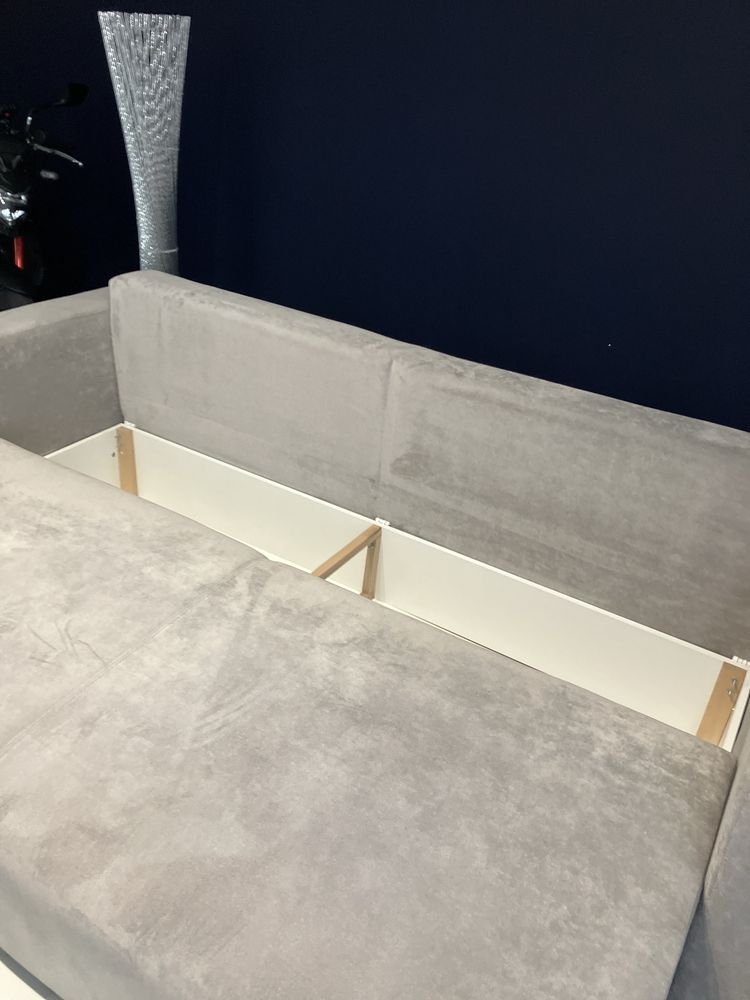 Sofa plus pufy, pojemnik na posciel, rozkladana