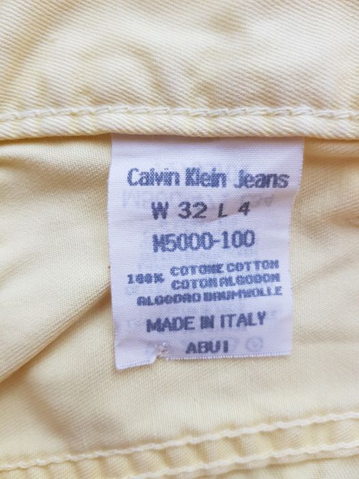 Spodnie damskie Calvin Klein żółte rozmiar 32