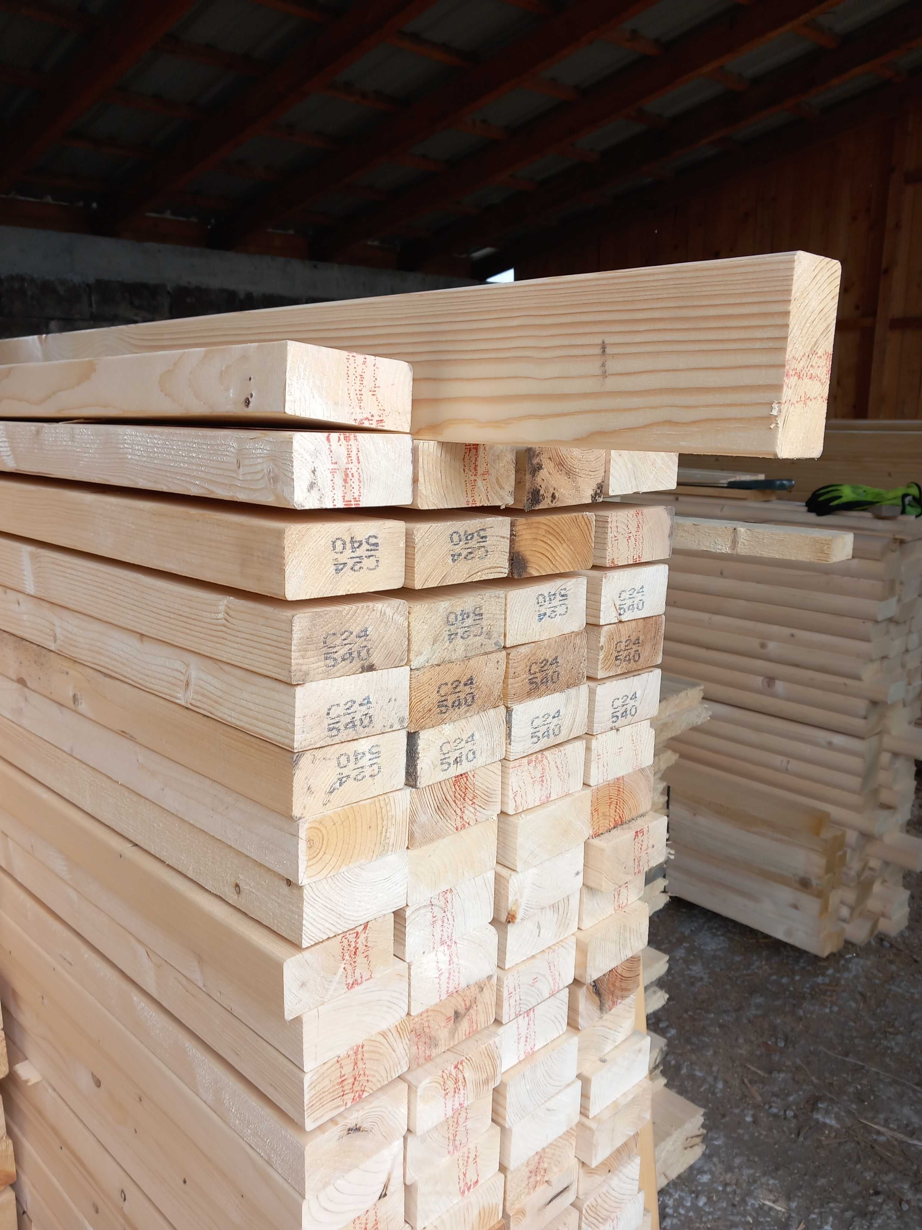 Kantówka strugana sucha świerk 45x95mm drewno konstrukcyjne C24
