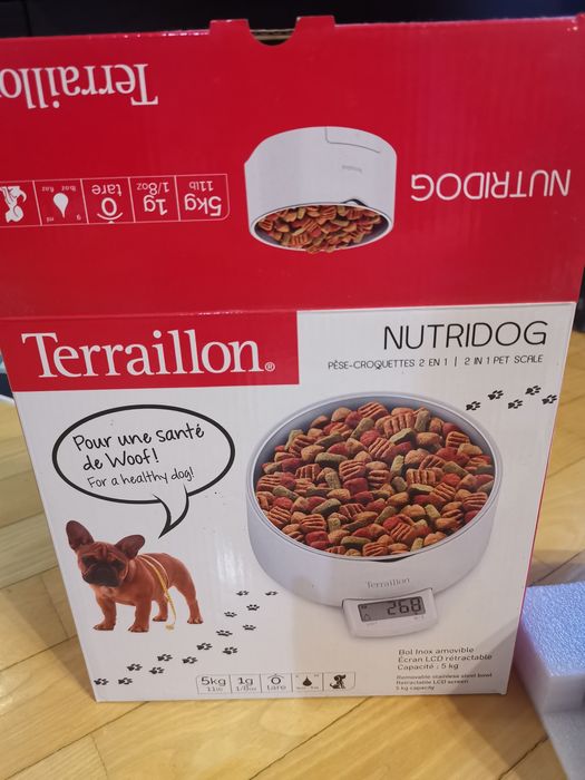 Waga z miską do karmy dla zwierząt -  psa