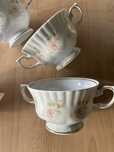 Bulionówki Chodzież – 10 szt. porcelana, złocenia, stan bardzo dobry