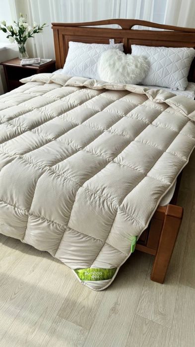 Одеяло на кровать бамбук всесезонное Ковдра