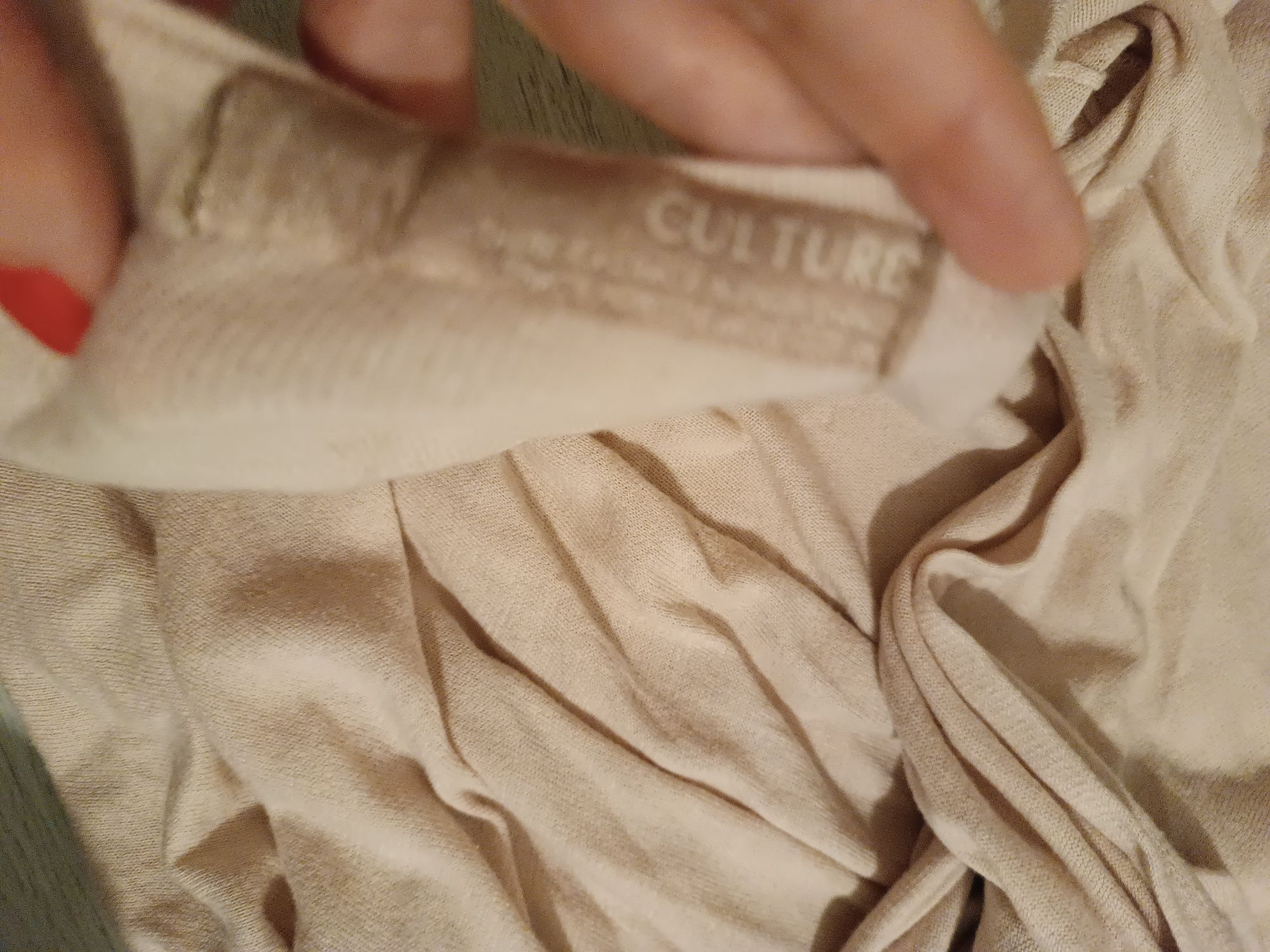 Sweter różowy asymetryczny pudrowy róż z marszczeniem l xl