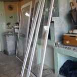 Portas de correr sacada lacada branco vidro duplo