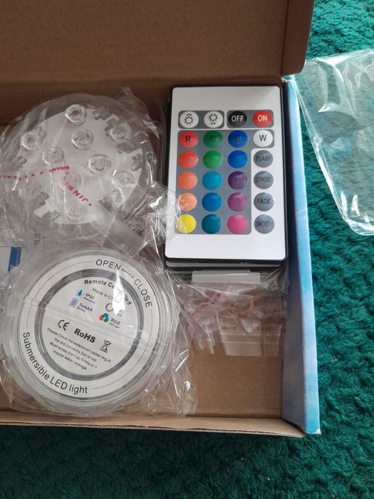 Lampy do jacuzzi IP68 wodoodporne zanurzeniowe LED z  pilotem nowe