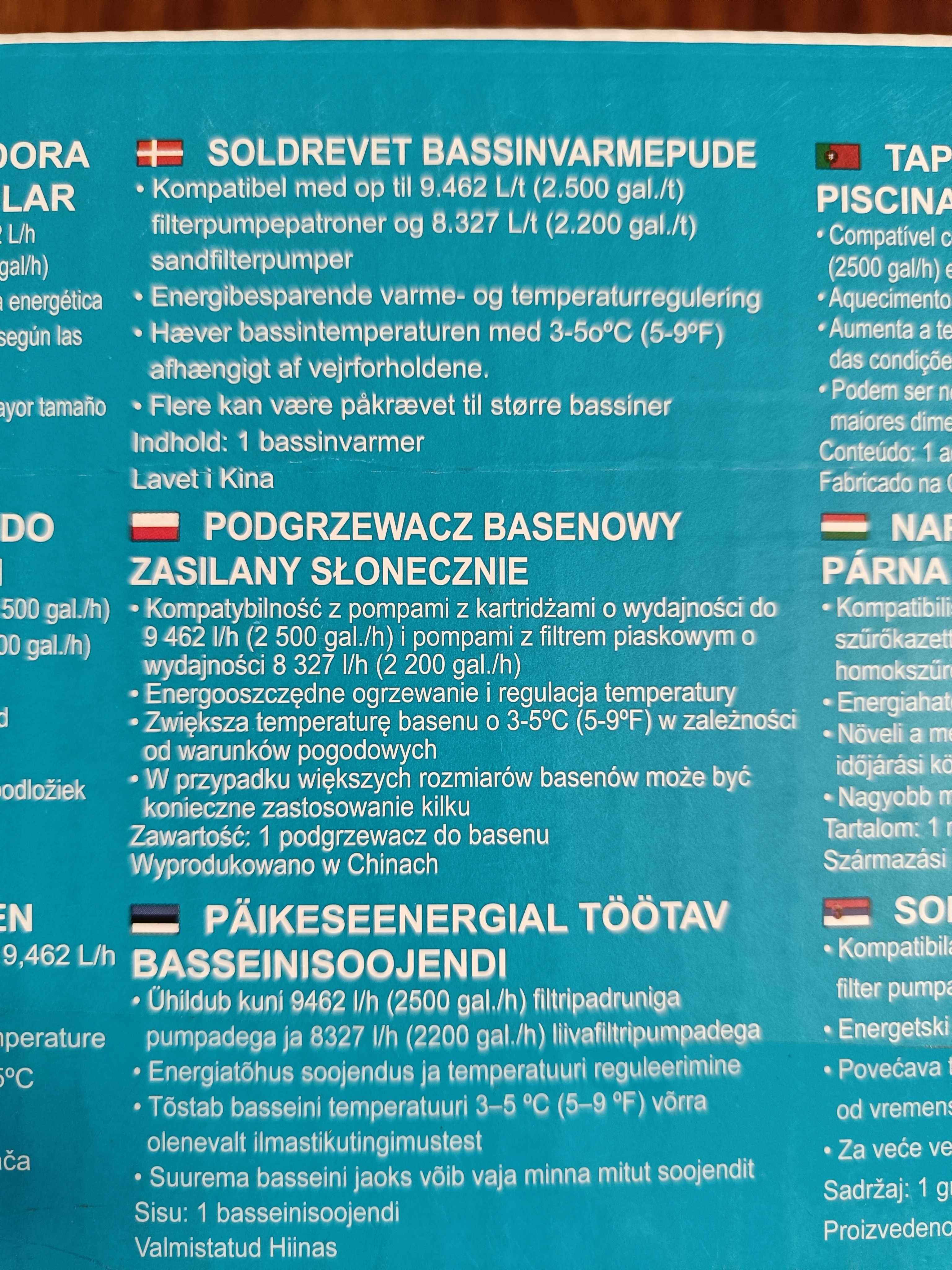 NOWA Mata solarna grzewcza do basenu 1,7m Bestway 58423