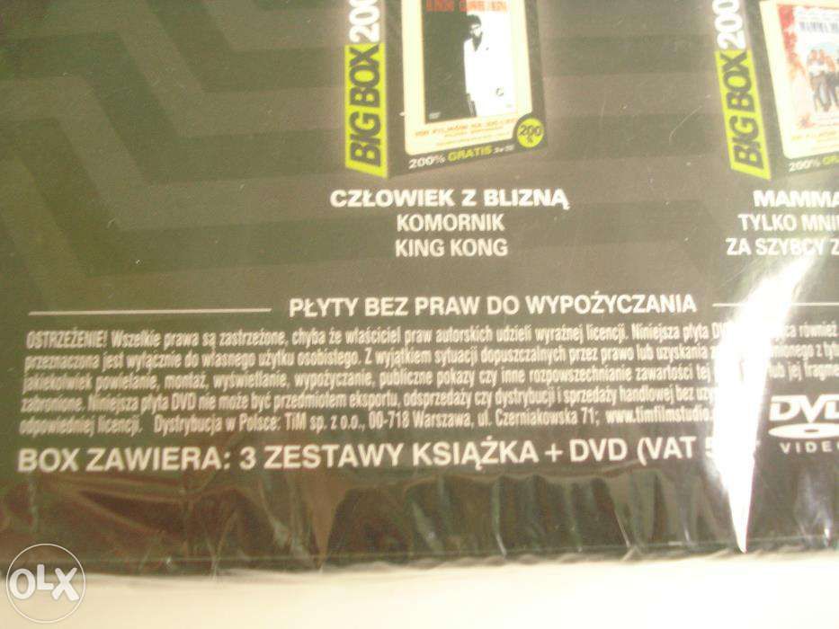 BIG BOX 200% dvd 3 filmy - DRUHNY, LEJDIS, KOCHAJ I TAŃCZ 3-pack nowy!