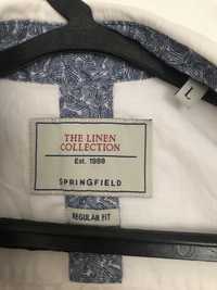 Camisa de linho branca Springfield (L)