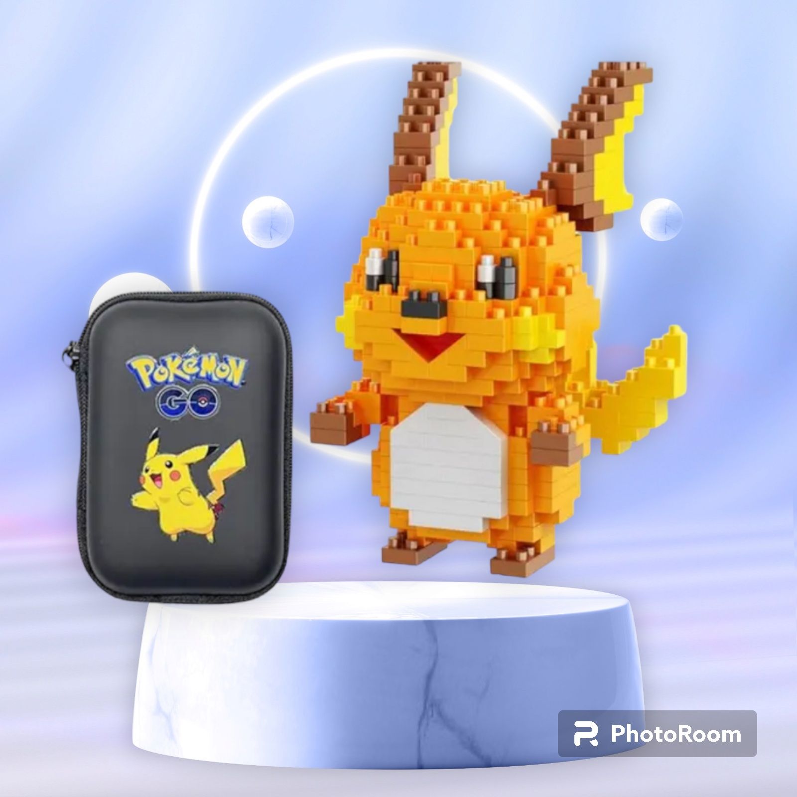 Super zestaw figurka pokemon klocki oraz pudełko