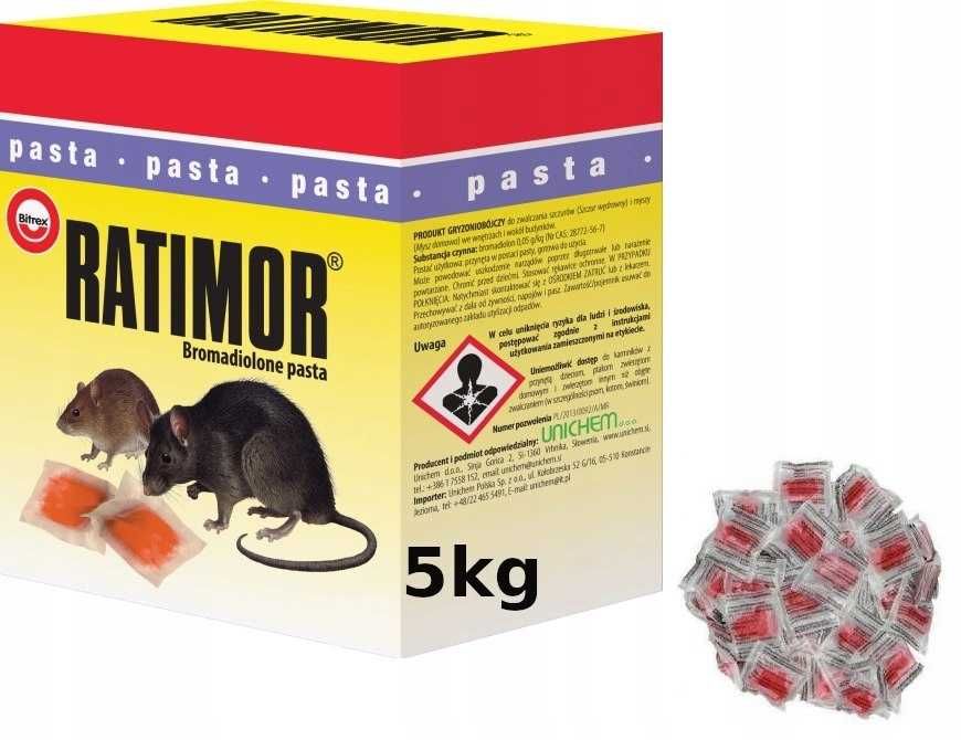 Ratimor Trutka 5kg Czerwona Pasta na myszy i szczury Bromadiolone