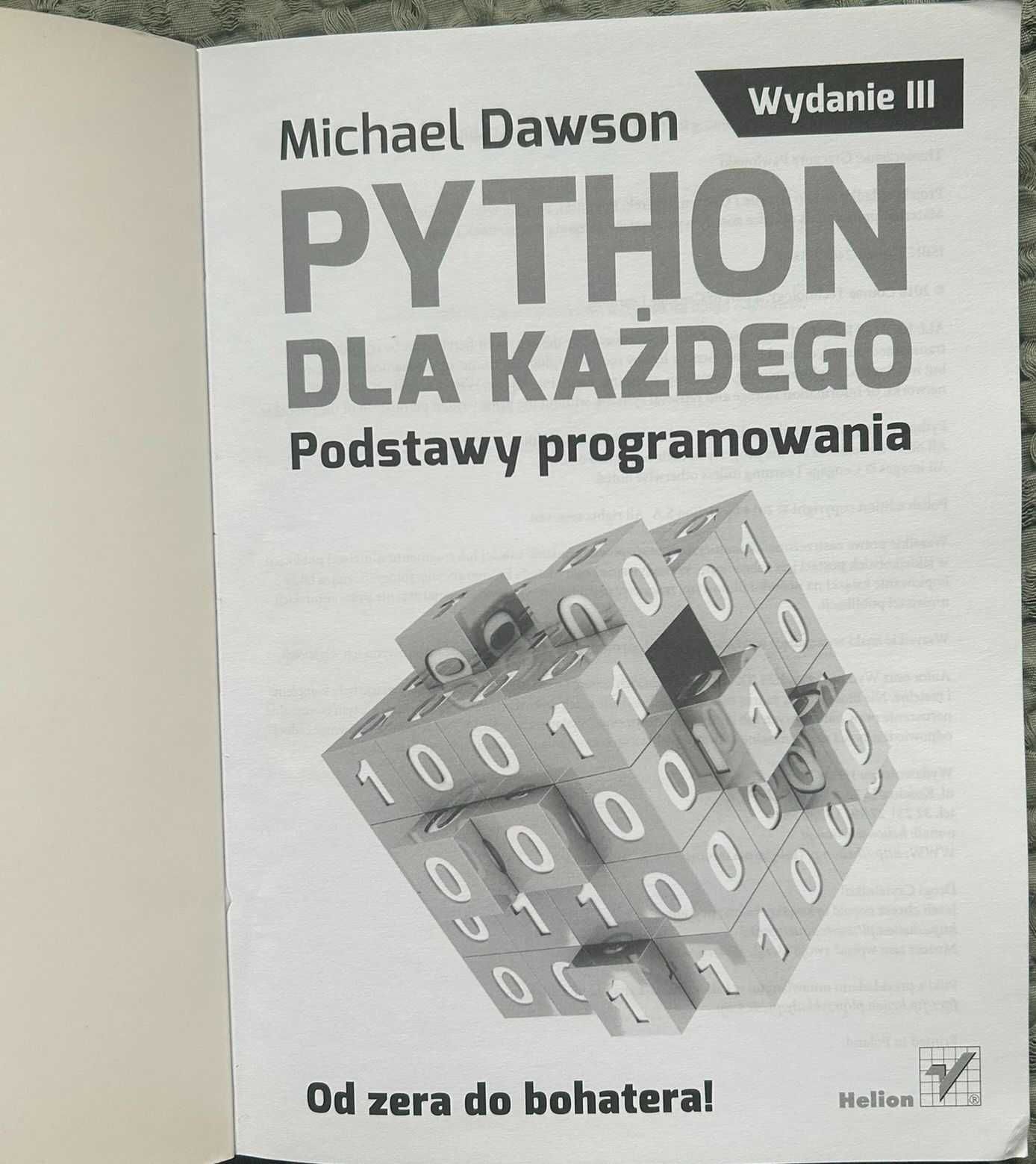 Python dla każdego. podstawy programowania Michael Dawson