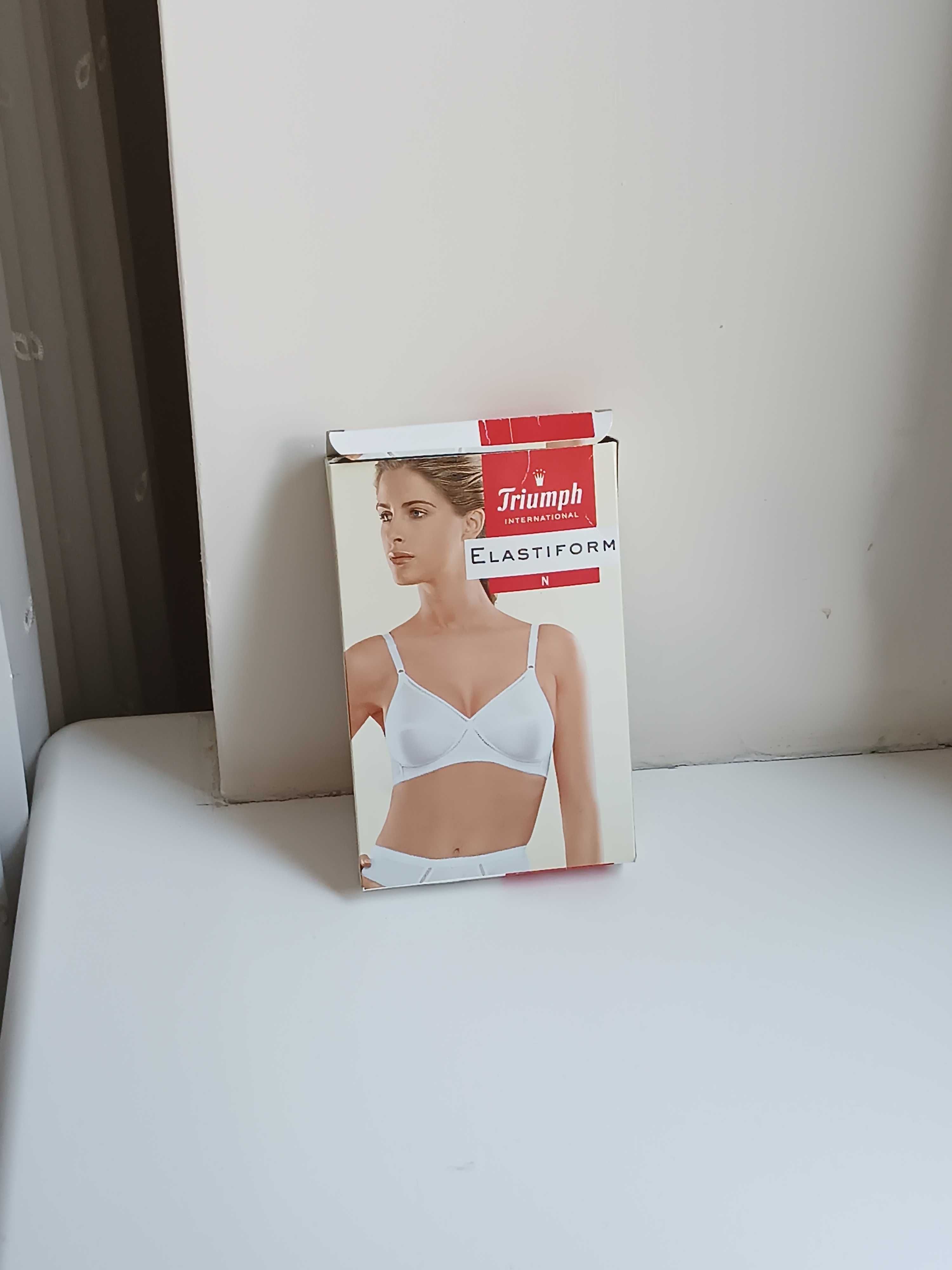 NOWY biustonosz stanik biały bez fiszbin Triumph Elastiform N 95D/0003