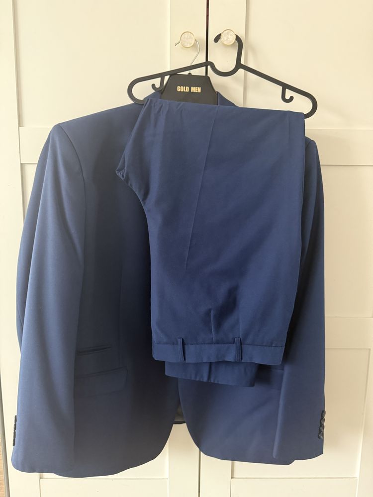Garnitur GoldenMen marynarka i spodnie plus size 182/140