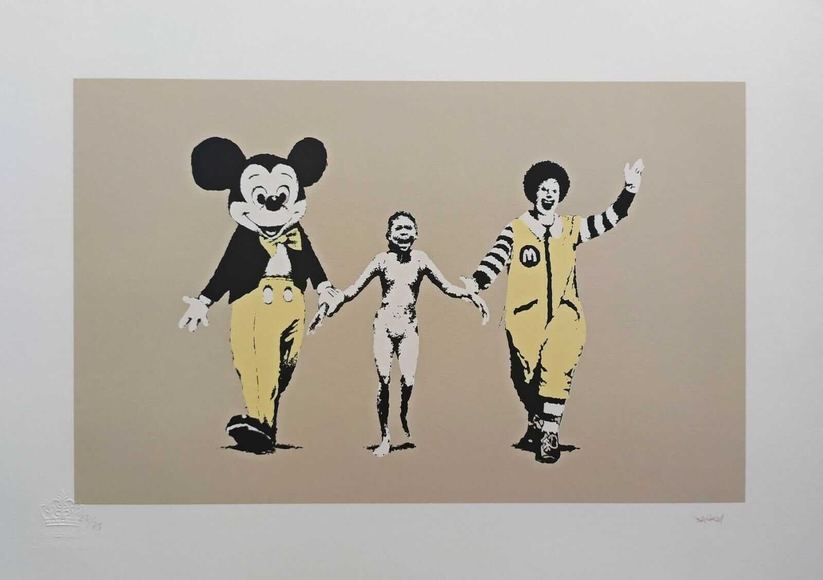 Banksy reprodukcja grafika "Napalm" certyfikat