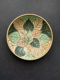 Вінтажна бронзова тарілка миска ваза з емалями, Англія