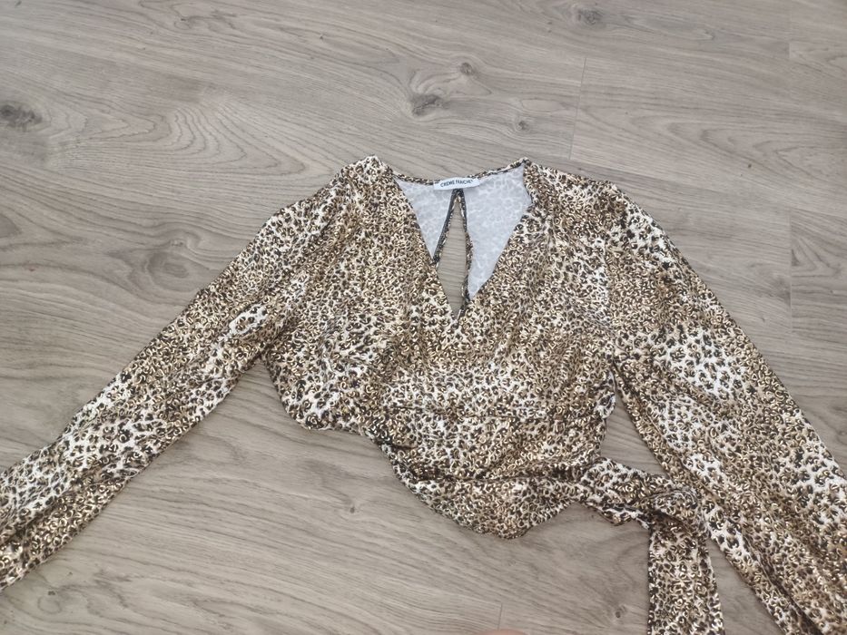Seksowna bluzka panterka z wycięciem L /XL