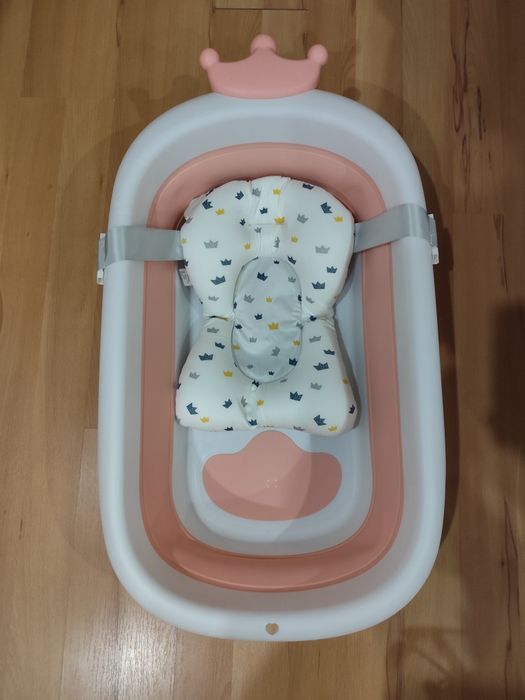 Складна ванночка для купання з подушкою