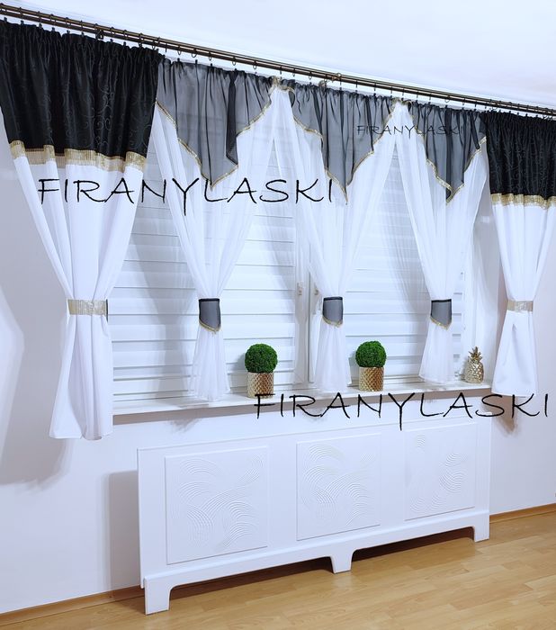Firana gotowa 400x150 firany złote cyrkonie
