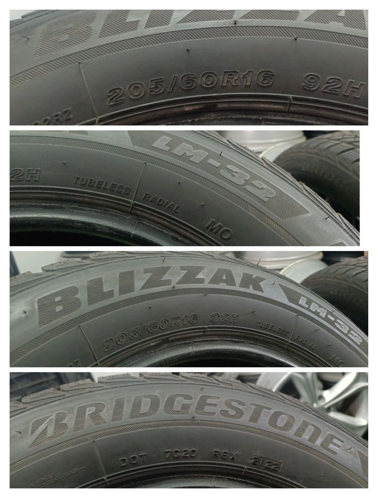 2022r 7mm 4 x 205/60/16 Bridgestone Blizzak Zimowe Wysyłka