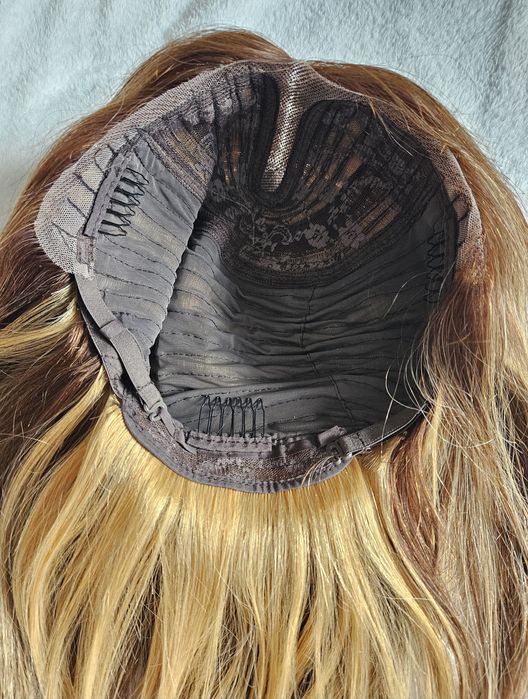 Peruka na siateczce lace front ciemny blond lob bob longbob