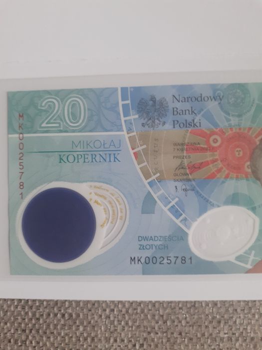 Banknot 20 zł Mikołaj Kopernik