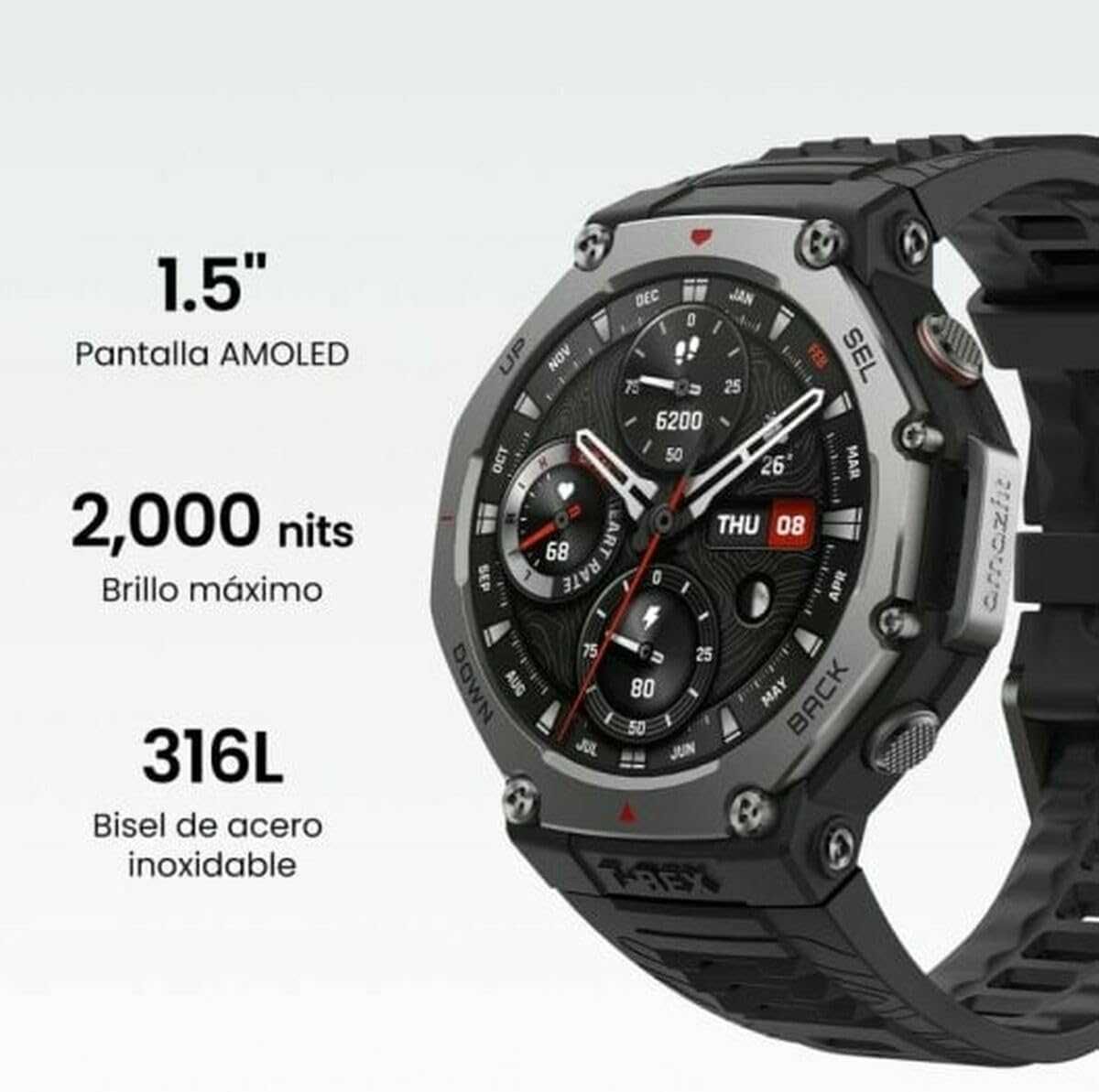 Smartwatch Amazfit T-Rex 3 GPS Amoled NFC Wi-Fi 10 ATM Onyx Black