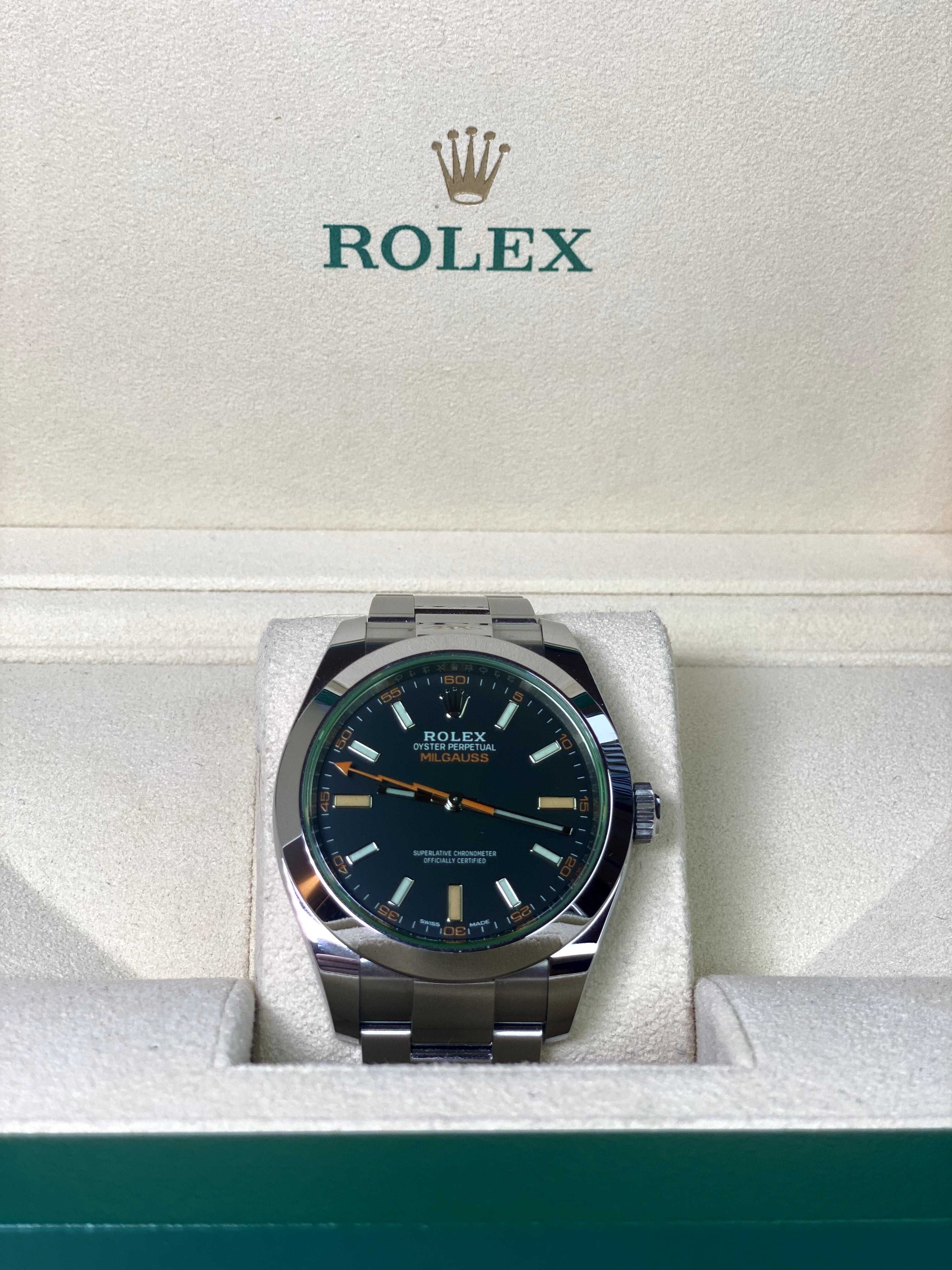 99% New Rolex Milgauss 116400GV -Discontinued- On Oyster Bracelet