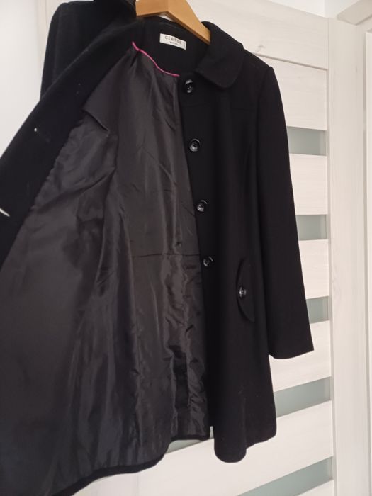 Piękny Elegancji Klasyczny Płaszcz Wełniany George XL L Unikat