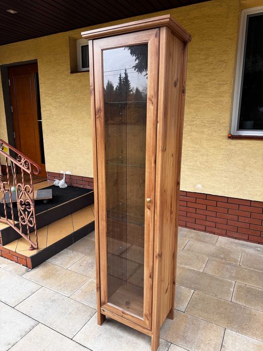 Witryna stylowa regał półki biblioteka szafka komoda sosnowa bawaria