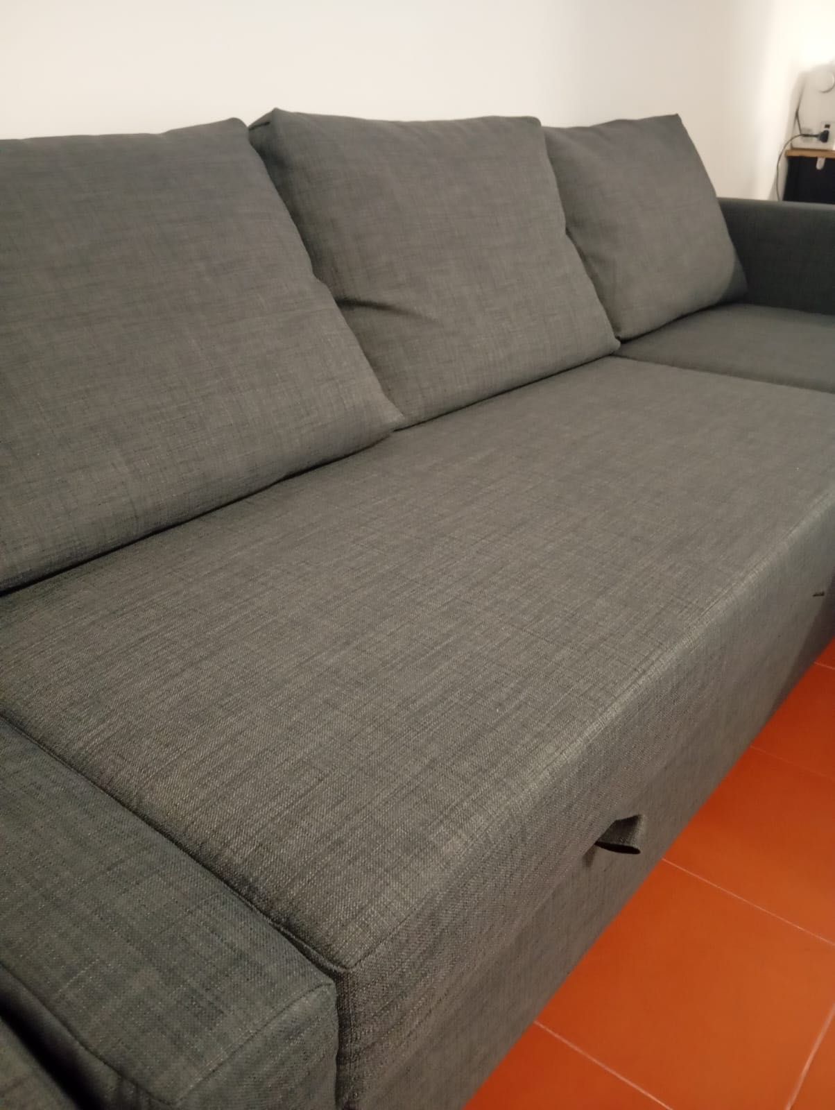 Sofá cama cinza escuro