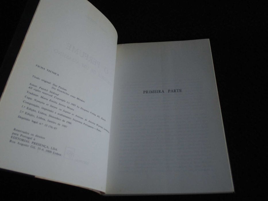 Livro O Perfume História de um Assassino Patrick Süskind