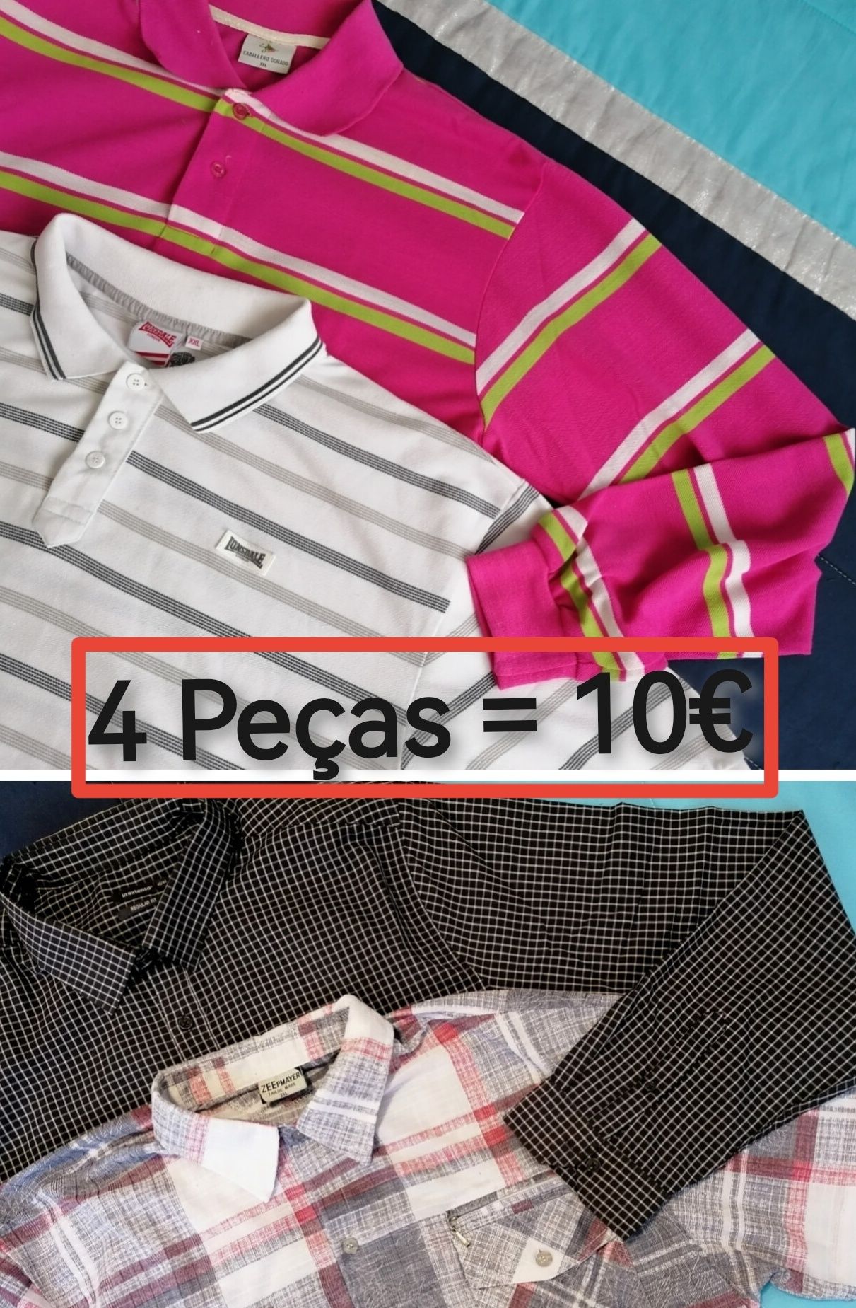 4 Peças XXL/XXXL de Homem