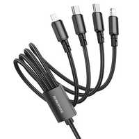 Kabel BX72 4 w 1 - USB na 2xTyp C, Micro USB, Lightning - 2A 1 metr