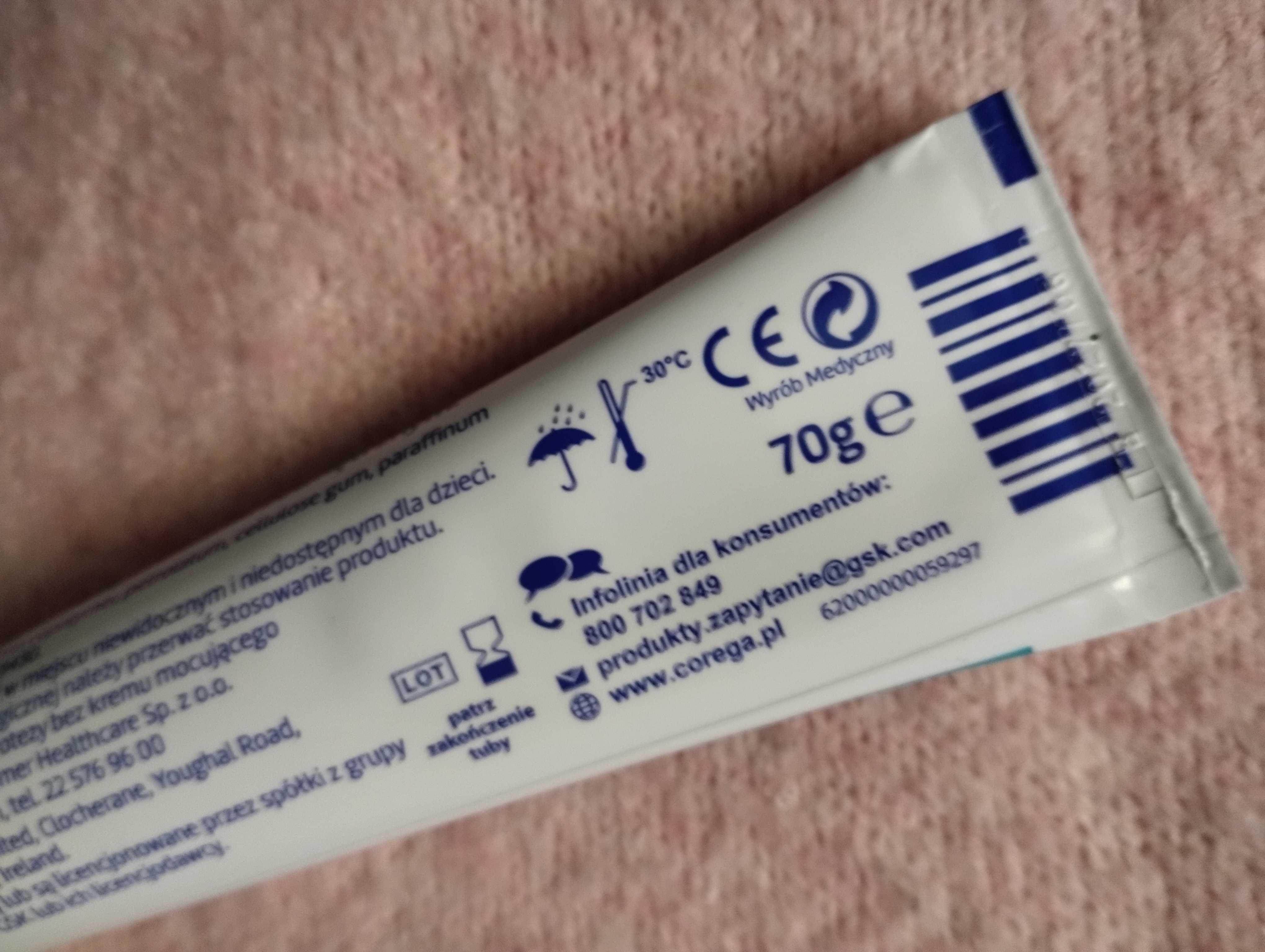 COREGA 70g Kremy mocujące do protez zębowych - Super Mocny Mam dwie