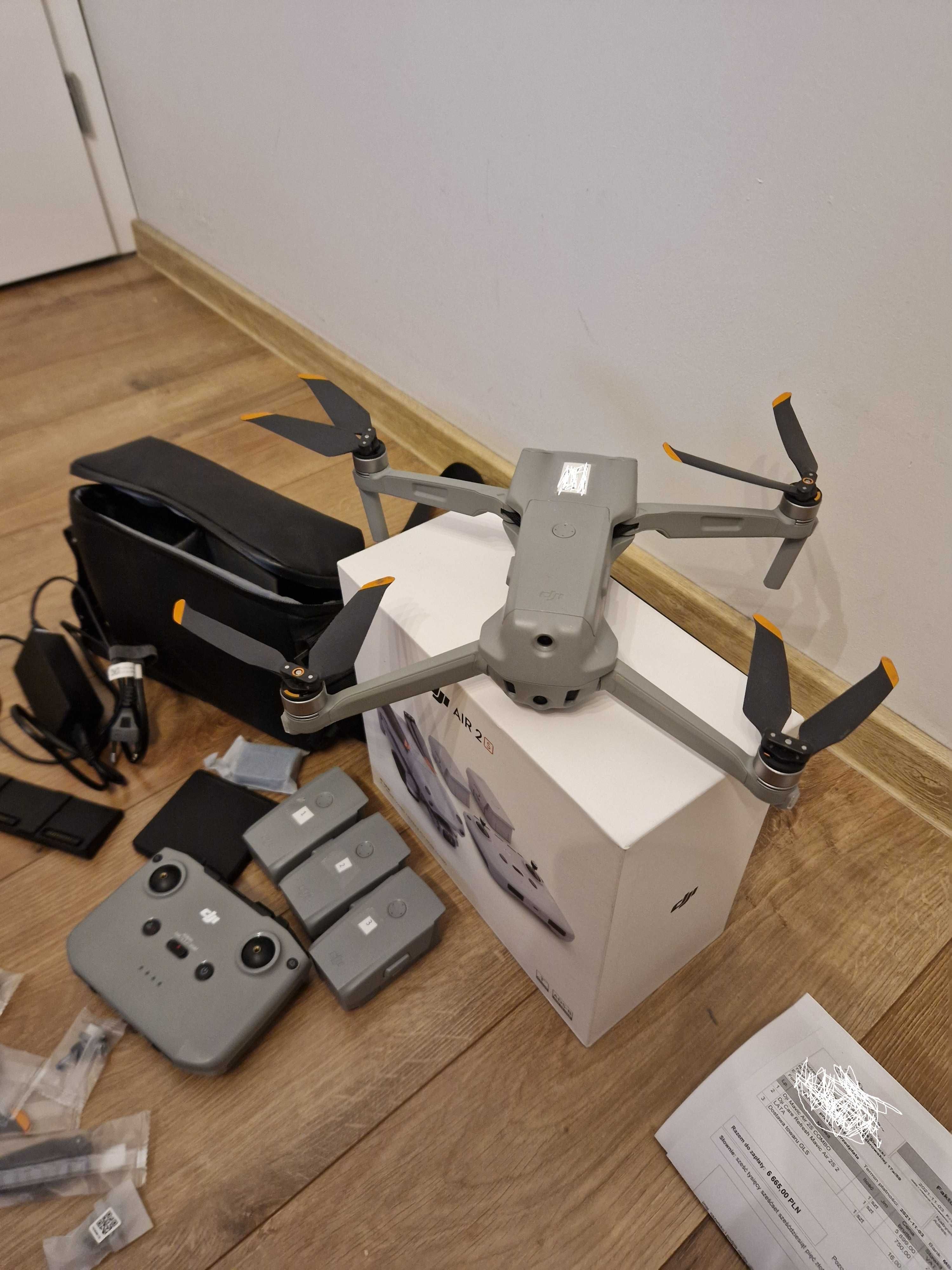 Dron DJI Air 2S Fly More Combo 100% sprawny, 4 baterie, dodatki