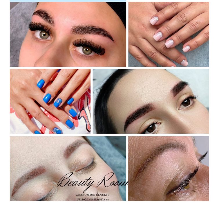 Manicure, pedicure, laminacja brwi/rzęs,makijaż permanentny