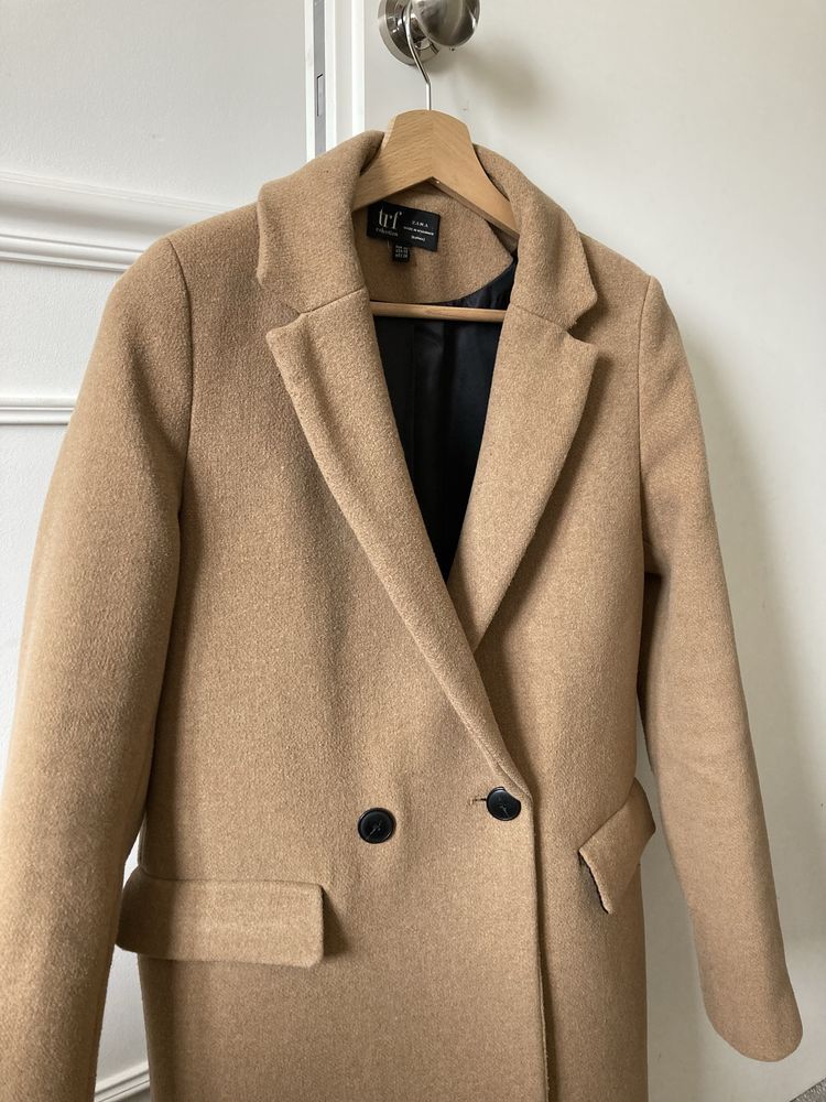 Płaszcz ZARA TRF / Camel / Rozmiar 34 / XS
