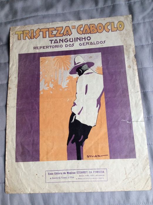 Pauta Musical Tristeza de Caboclo Tanguinho Capa de Stuart Carvalhais.