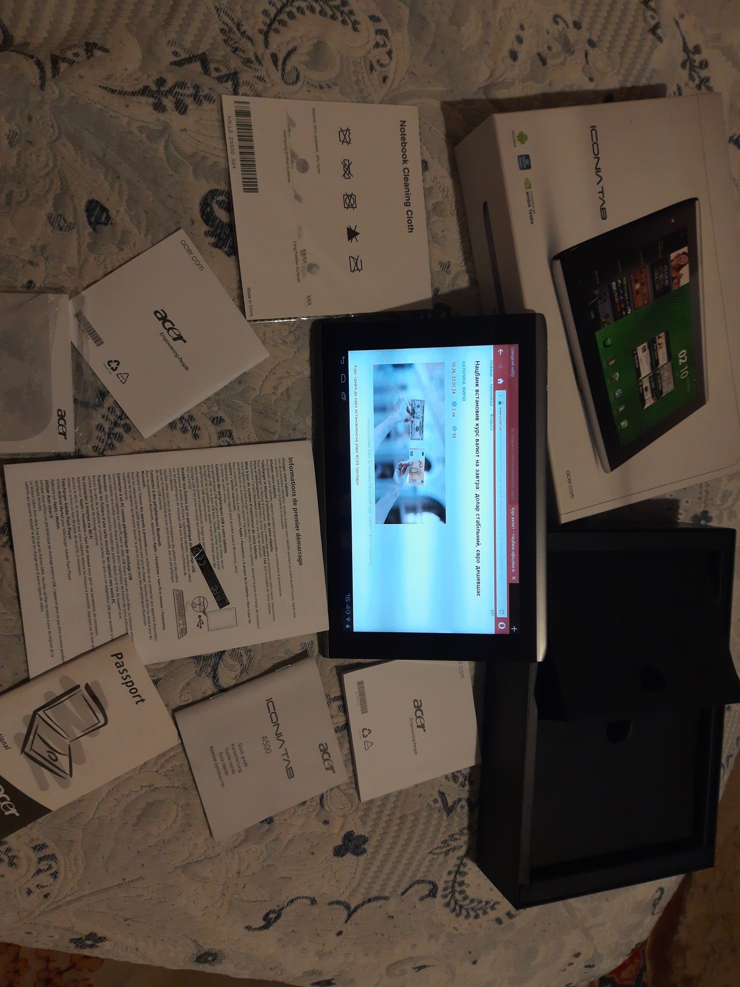 Планшет Acer A 500.