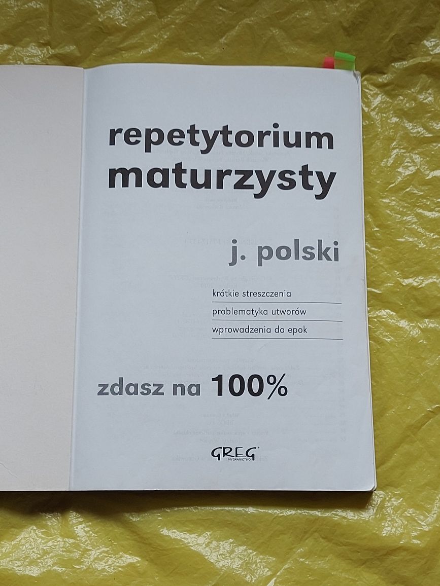 Książka Repetytorium Język Polski  2010rok