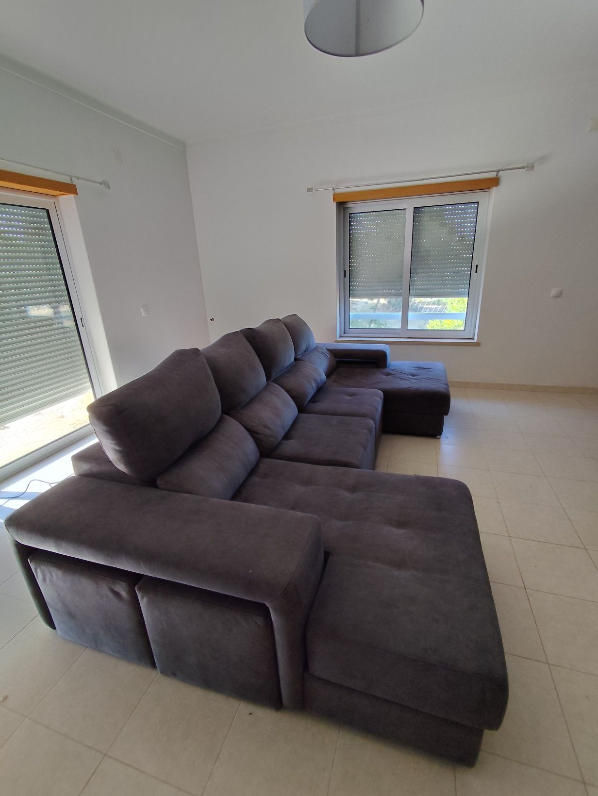 Sofá cama, com duas chaise long