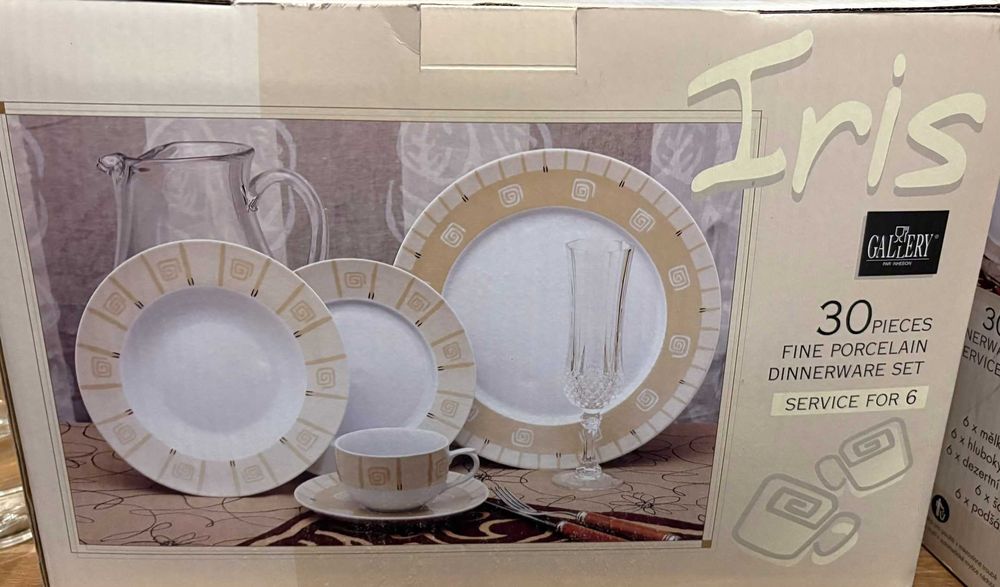 serwis porcelanowy obiadowy na 6 osób 30 element. NOWY zastawa stołowa