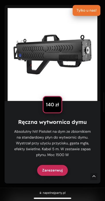 Wynajem głośnika JBL PARTYBOX 710 + światła, dym, mikrofony PAKIET