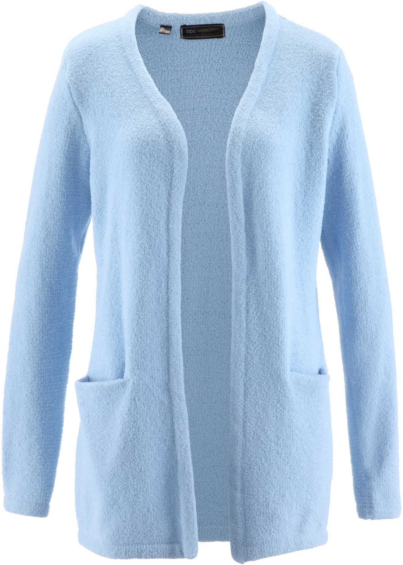 Sweter bez zapięcia długi kolor niebieski Rozmiar 42/44