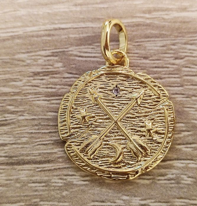 Amulet talizman XXL skrzyżowane strzały nowa zawieszka